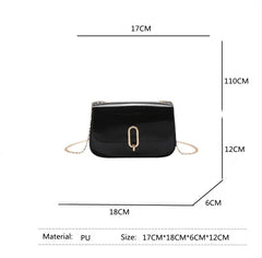 Retro Messenger Bag Lock Shoulder Bag