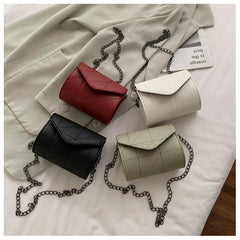 Plaid Chain Messenger Bag Casual Mini Crossbody Square Bag