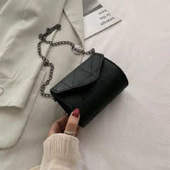 Plaid Chain Messenger Bag Casual Mini Crossbody Square Bag