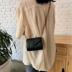 Plaid Chain Messenger Bag Casual Mini Crossbody Square Bag