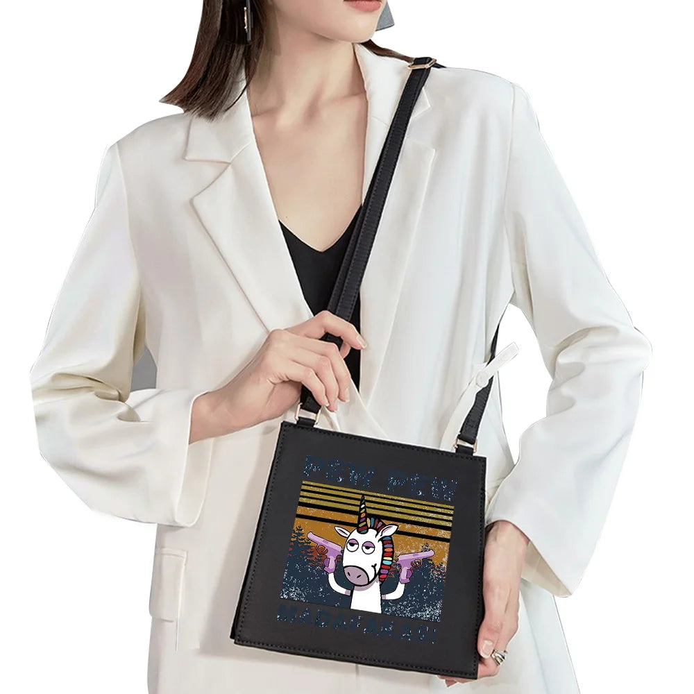 Pew Pattern Printing Single Shoulder Bag for Women
