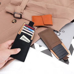 Female Card Holder Leather Mini Wallet Change Coin Pouch Money Clip Bag