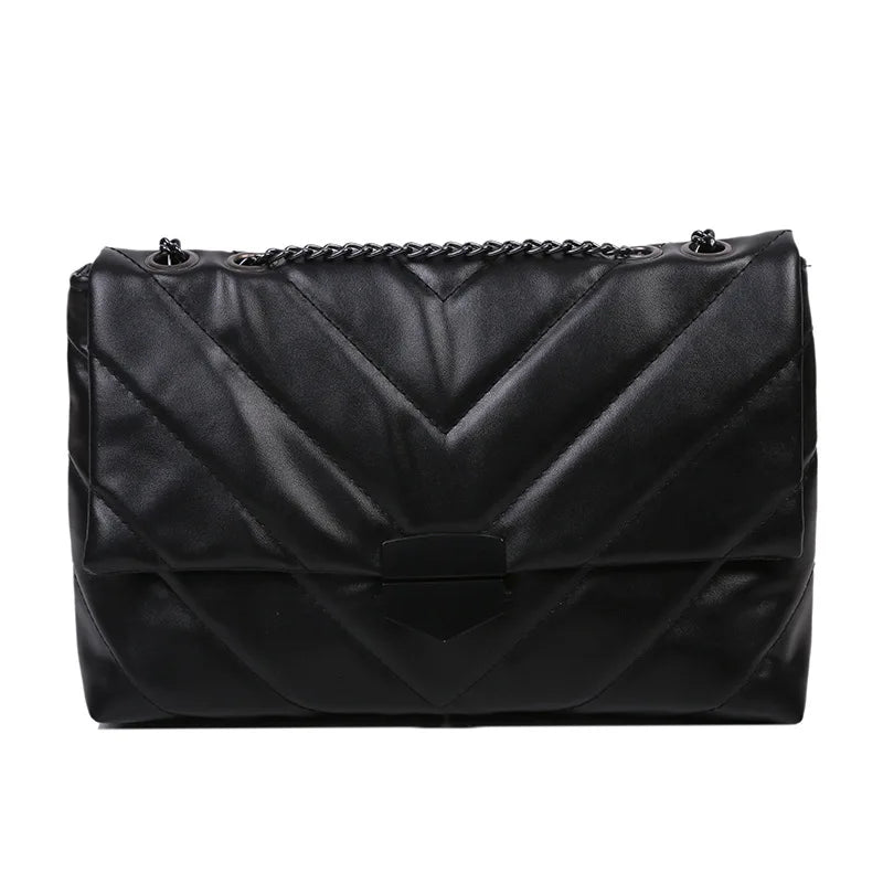 Casual Chain Shoulder Bags For Women Handbags Ladies PU Leather Crossbody