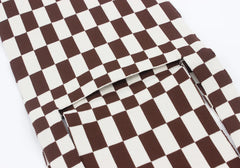 Retro Crochet Plaid Side Sling Shoulder Bag Y2K Soft Knitted Flap Crossbody