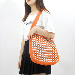 Women's Casual Crochet Soft Slouchy Shoulder Bag