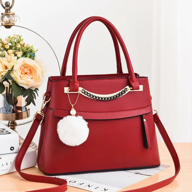 Casual Tote Retro PU Leather Women Shoulder Bag