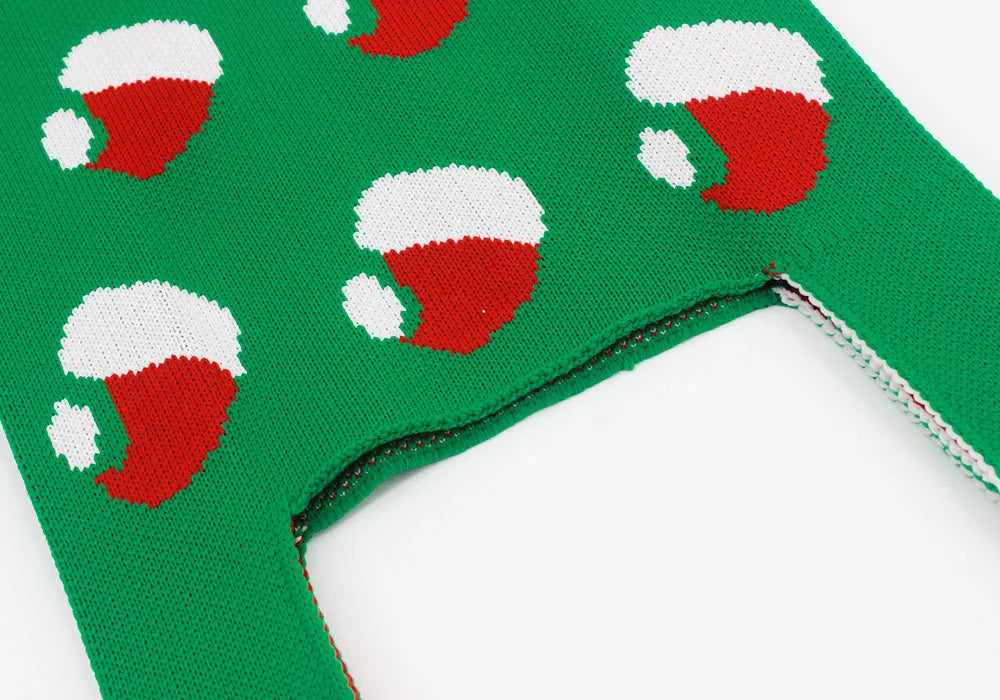 Christmas Gift Crochet Pouch Tote Bag Winter Leisure Knitted