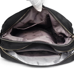 Female Crossbody Bag Solid Zipper Waterproof Nylon Shoulder Bag
