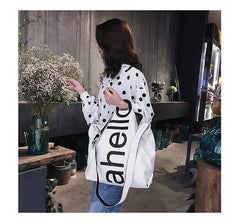 Canvas Crossbody Bag Women Tote Handbag Shoulder Messenger Sac A Main