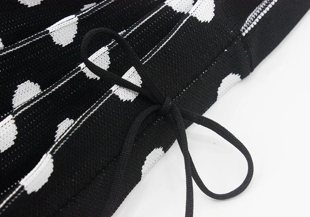 Women's Crochet Pleated Polka Dots Underarm Bag