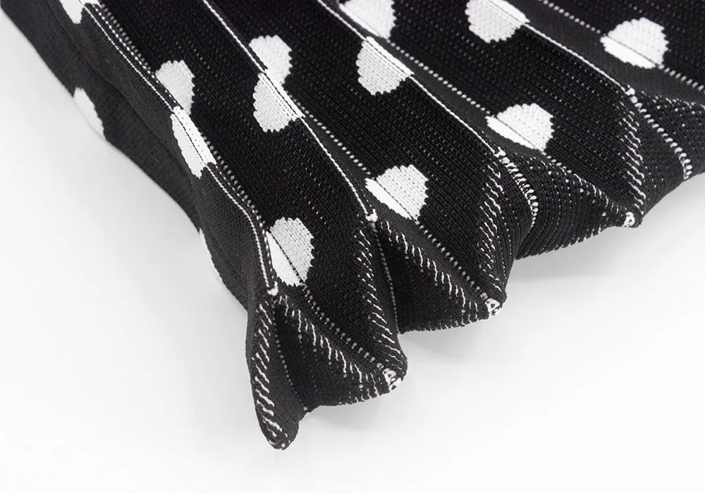 Women's Crochet Pleated Polka Dots Underarm Bag