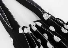 Women's Crochet Pleated Polka Dots Underarm Bag