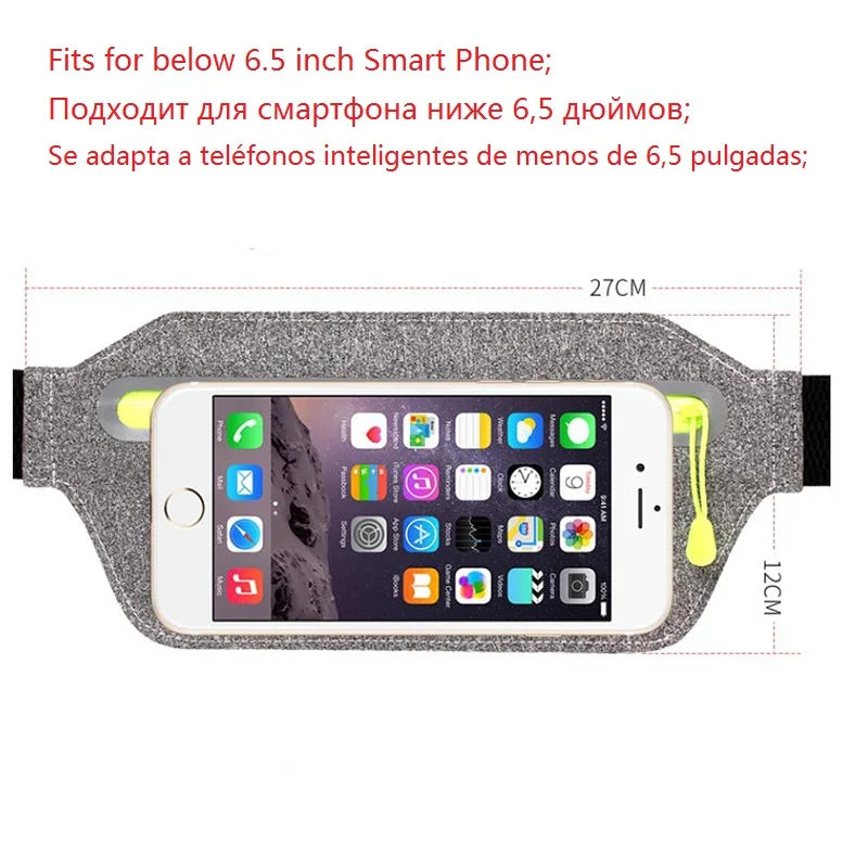 Women's Hidden Waist Bag Lightweight Sport Phone Belt Bag Waterproof
