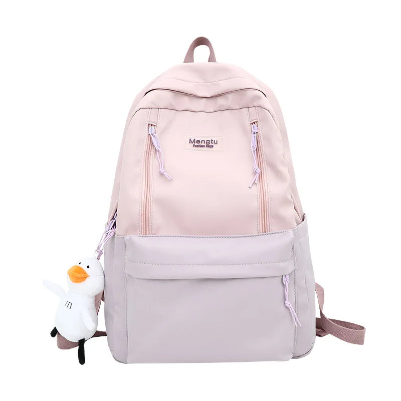 Women's Waterproof Nylon College Backpack