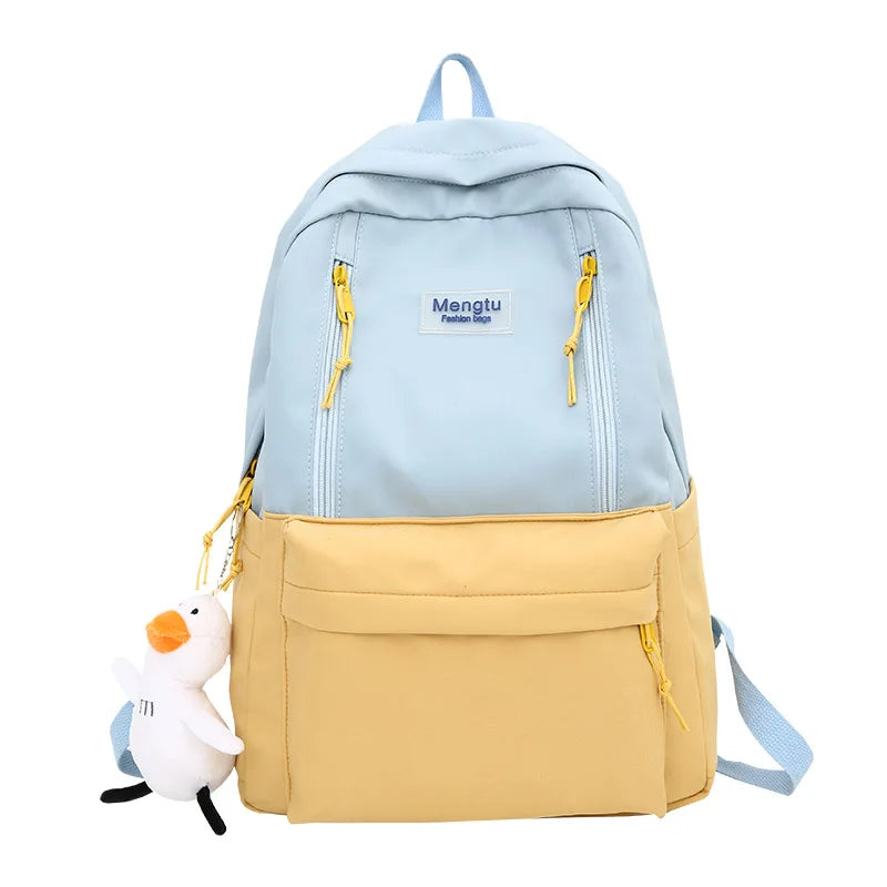 Women's Waterproof Nylon College Backpack