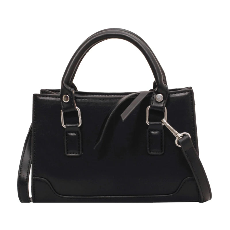 Women's Solid Shoulder Bag Crossbody Messenger PU Leather