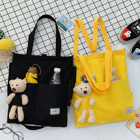 Harajuku Crossbody Canvas Bag Student Style Handbag
