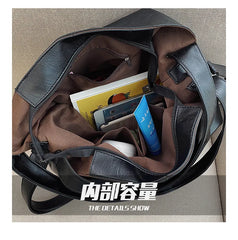 Large Capacity Hobo Handbag Leather Women Shoulder Bag