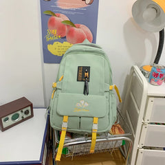Embroidered Waterproof Nylon Women Backpack