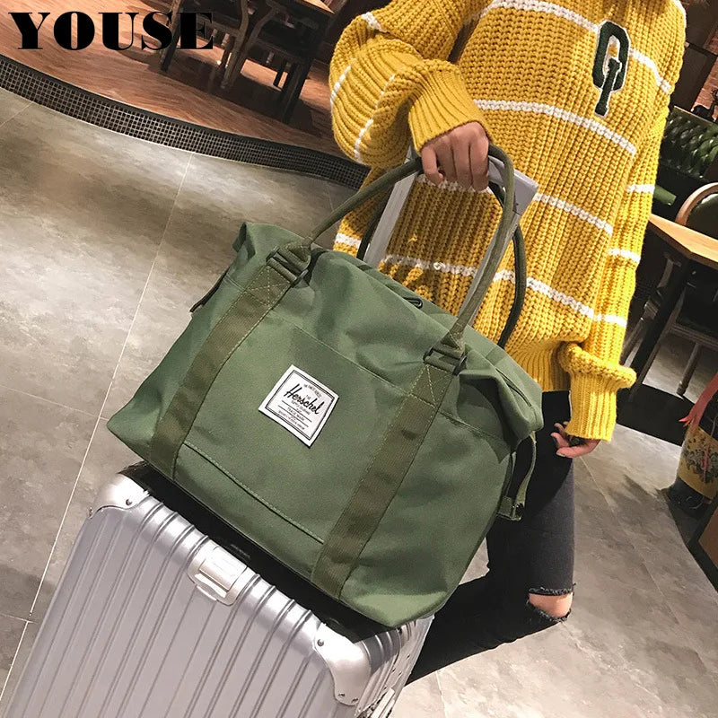 Female Large Capacity Travel Bag Weekend Suitecase Overnight Carry-ons Side Gym