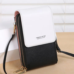 Women's Leather Crossbody Phone Bag Multifunction Purse