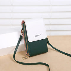 Women's Leather Crossbody Phone Bag Multifunction Purse