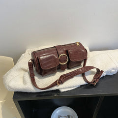 Women's Small Leather Messenger Bag Crossbody Shoulder Tote
