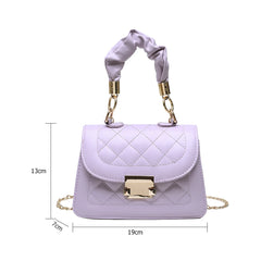 Women's Leather Chain Handbag Retro Totes Shoulder Bag