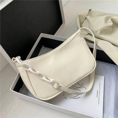 Retro Chain Handbag Women Totes Shoulder Bag Lady Zipper Soft