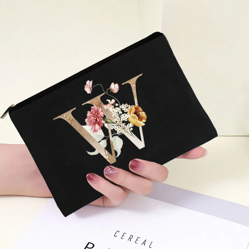 Flower Print Bridesmaid Makeup Bag Gift