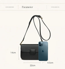Women's Leather Messenger Bag Small Ladies Handbag Crossbody Shoulder Bag
