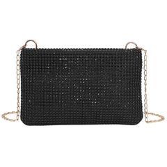 Women's Messenger Bag with Rhinestone Square Design
