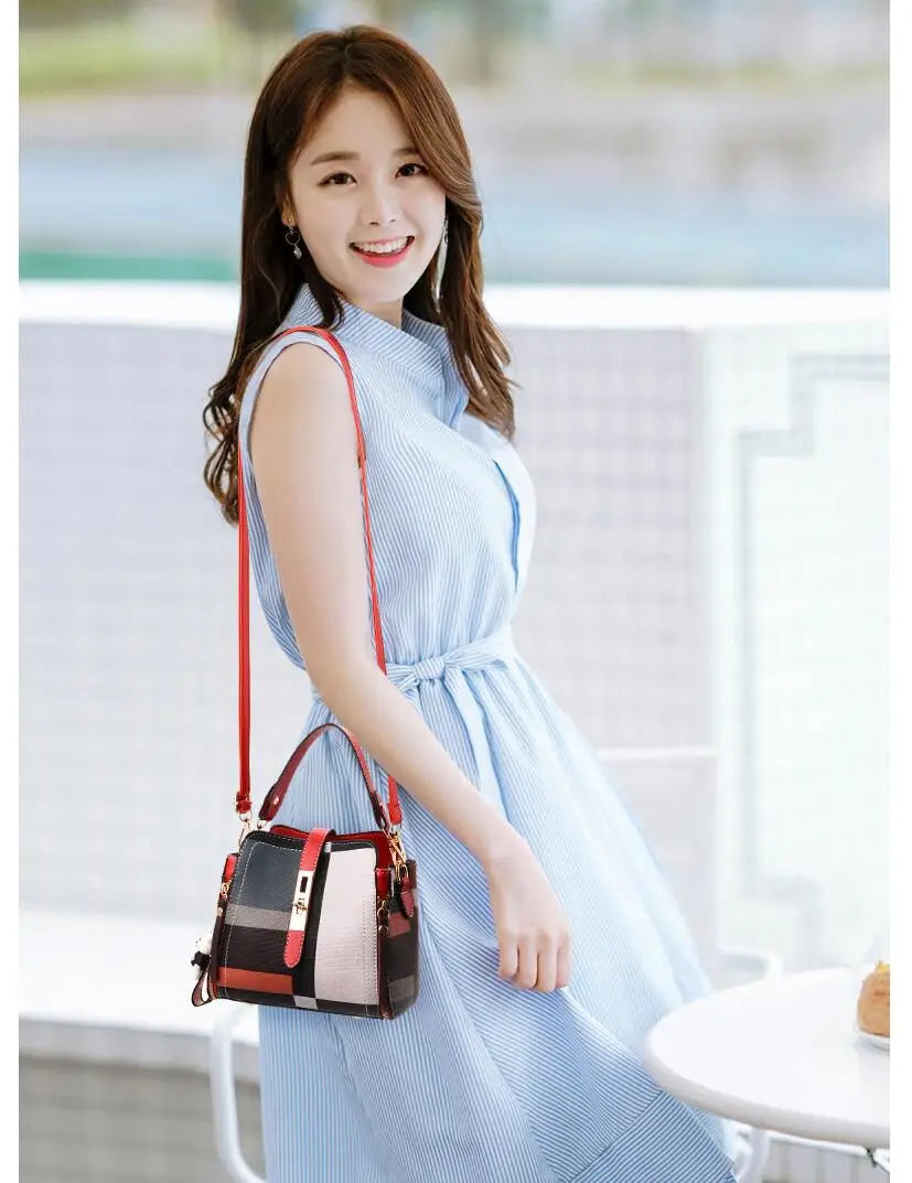 Women Messenger Bag PU Leather Crossbody Shoulder Tote Bag KL724