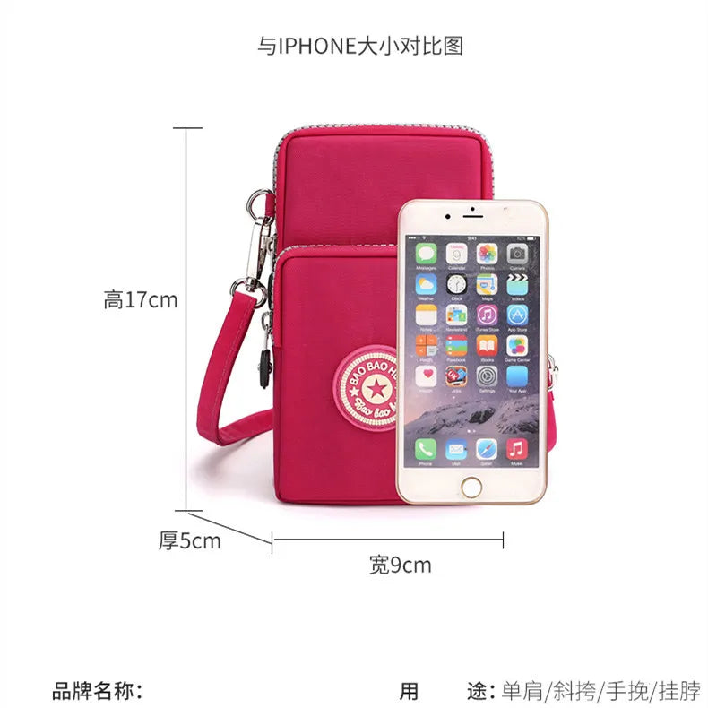 Nylon Crossbody Bag Small Shoulder Messenger Purse Lady Wallet