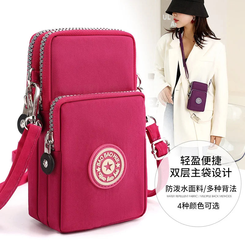 Nylon Crossbody Bag Small Shoulder Messenger Purse Lady Wallet