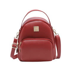Women's Mini PU Leather Backpack Small School Bag