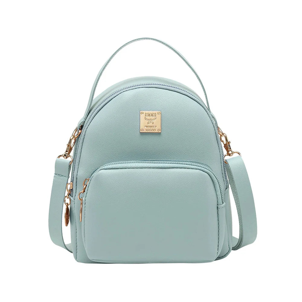Women's Mini PU Leather Backpack Small School Bag