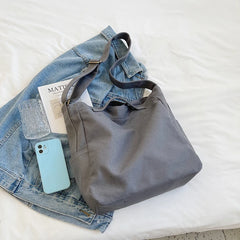 Female Minimalist Canvas Work Laptop Shoulder Bag