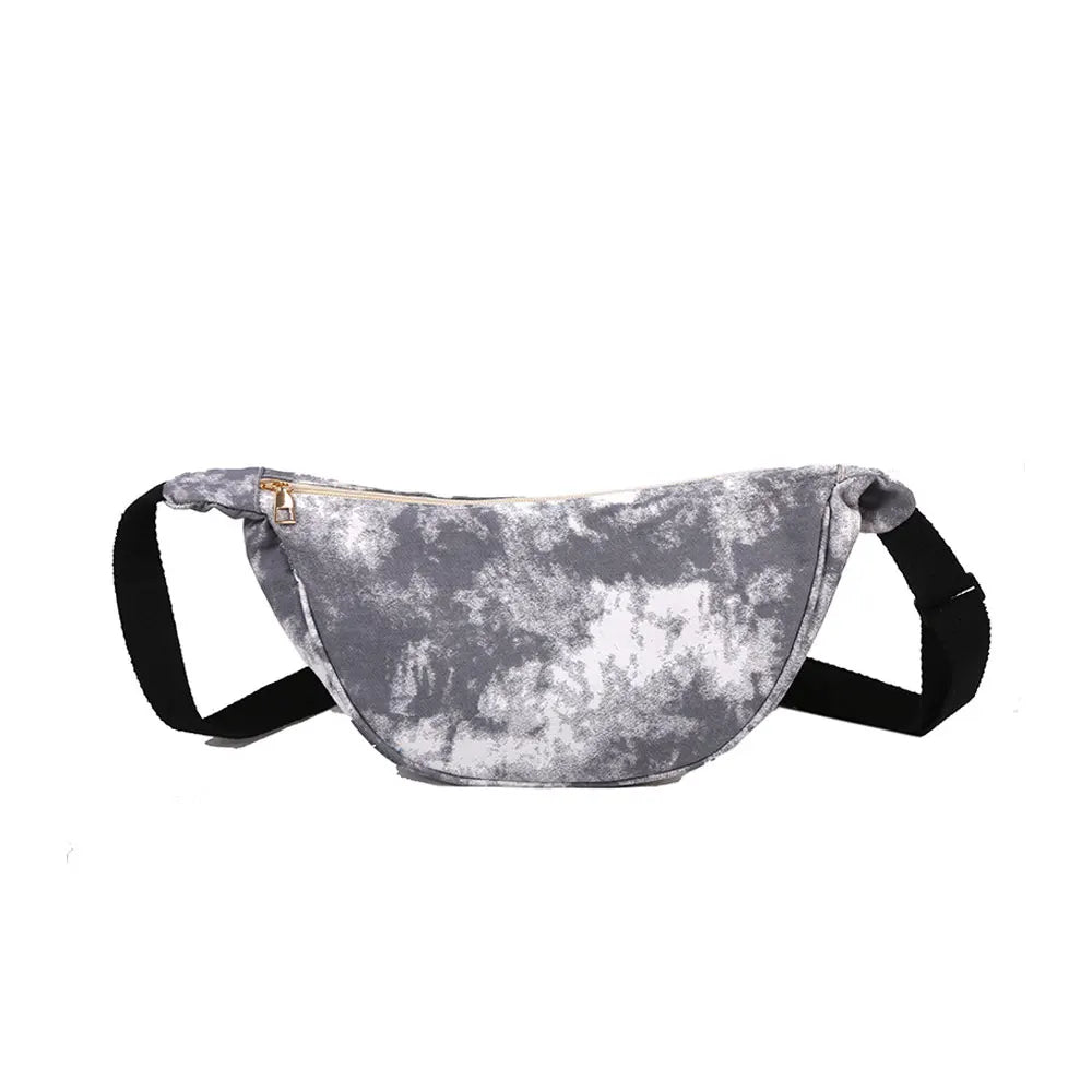 Women's Tie Dye Canvas Hobo Bag Shoulder Messenger Purse