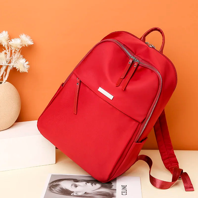 Female Oxford Women Backpack Preppy Style Rucksack
