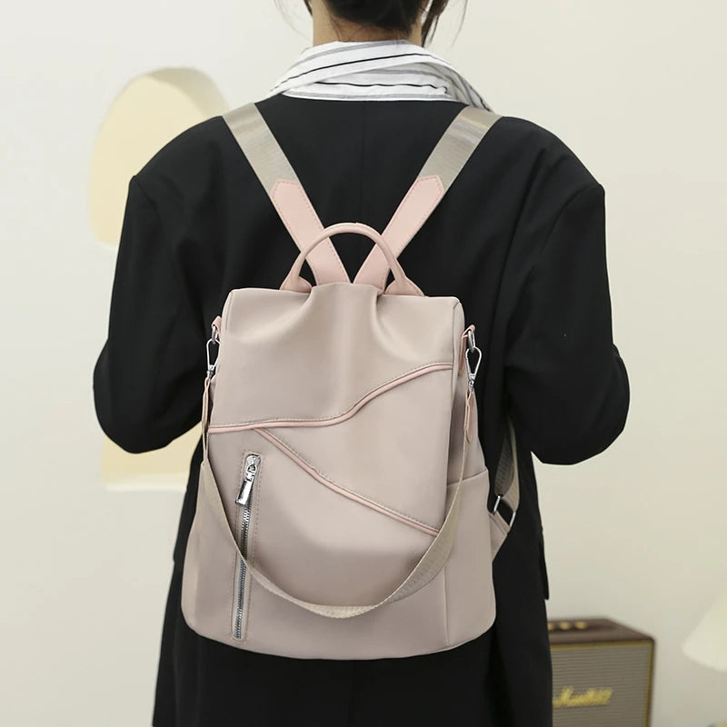 Nylon Women Backpack Bagpack Shoulder Back Bag Preppy Style Backpacks for Girls
