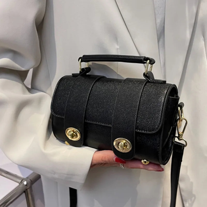 Women's Leather Shoulder Bag Top Handle Crossbody Bag Casual Messenger Bag
