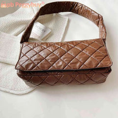 Women's Quilted Cotton Shoulder Bag Large Capacity Tote
