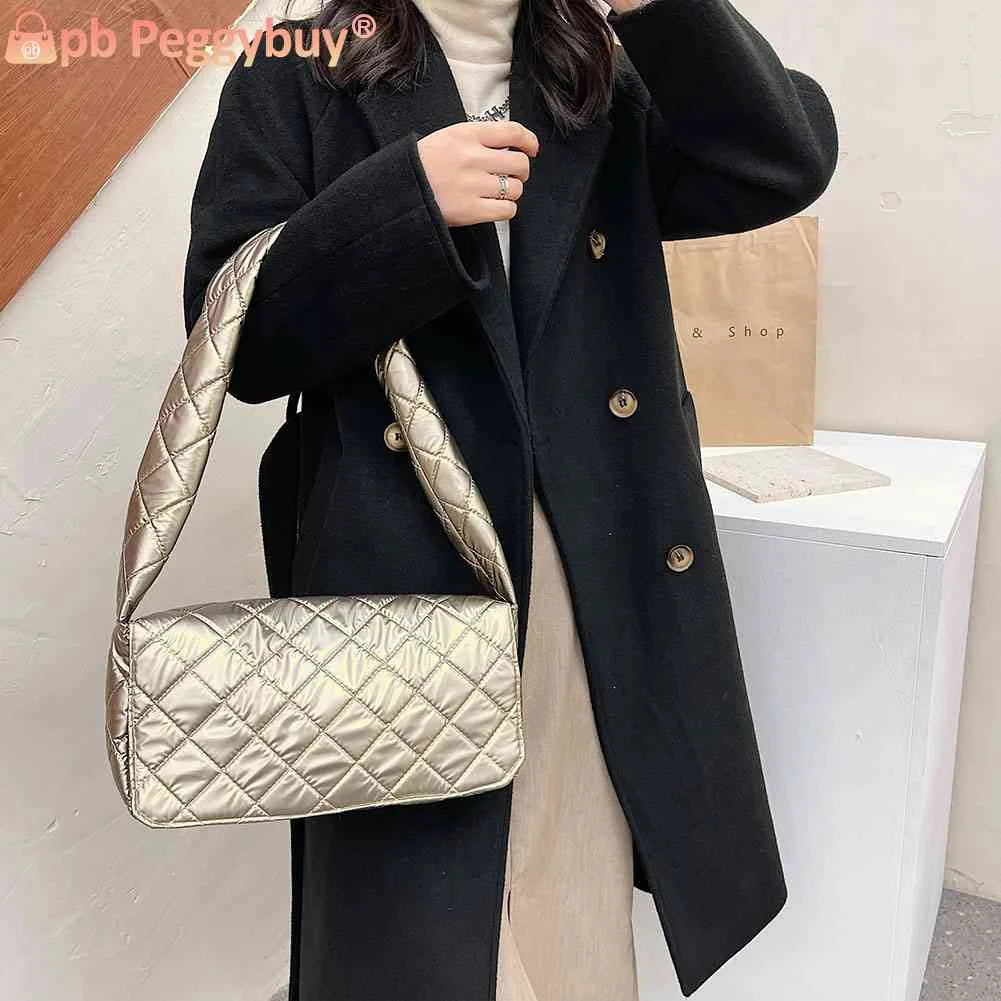 Women's Quilted Cotton Shoulder Bag Large Capacity Tote