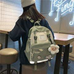 Transparent Female School Bag with Pocket, Multifunction Women Backpack
