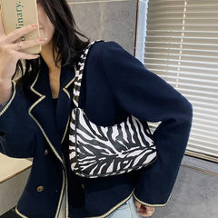 Vintage Leather Animal Pattern Shoulder Bag
