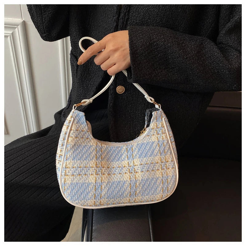 Mini Plaid Shoulder Bag for Women