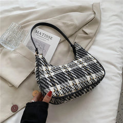 Mini Plaid Shoulder Bag for Women