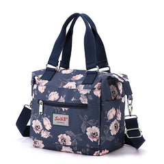 Flower Women Crossbody Bag Large Capacity Nylon Top-Handle Bags