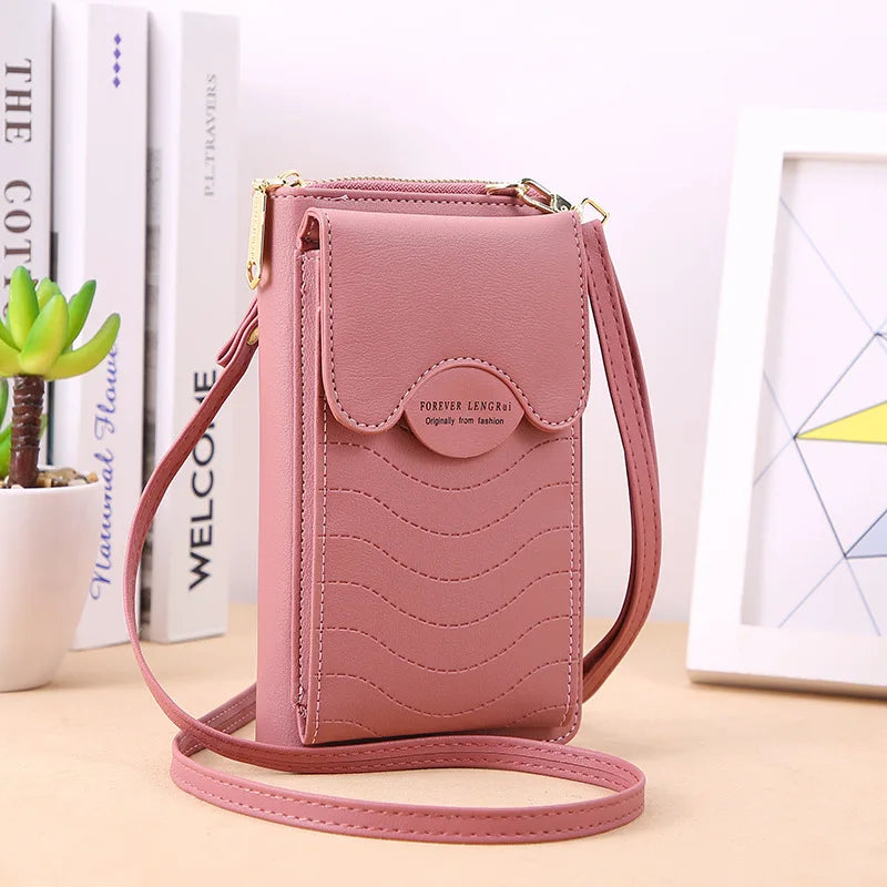 Women's Large Capacity Shoulder Bag Soft Leather Clutch Wallet